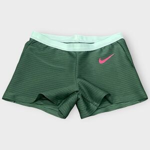 Nike Pro Elite Track & Field Green Running Shorts Womens size Medium DX9022-000